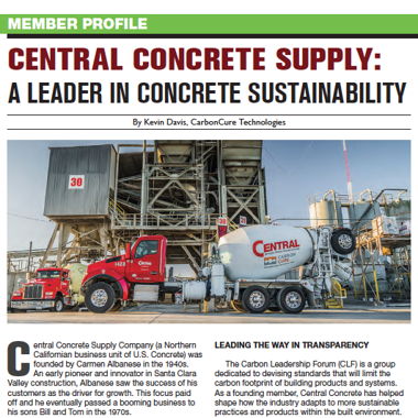 Image for Central Concrete featured in The Conveyor Magazine